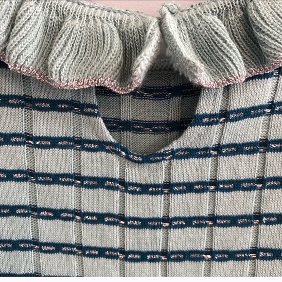 ASOS ribbed metallic striped shift dress - Picture 4 of 6